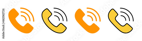 Call icon vector for web and mobile app. telephone sign and symbol. phone icon. contact us