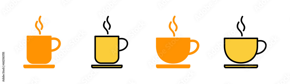 coffee cup icon set for web and mobile app. cup a coffee sign and symbol coffee cup icon set for web and mobile app. cup a coffee sign and symbol