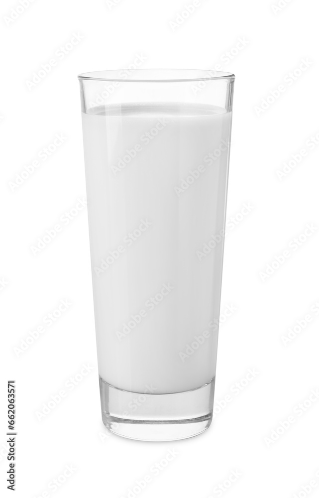 Glass of fresh milk isolated on white Glass of fresh milk isolated on white