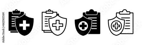 Health insurance icon vector. medical insurance icon