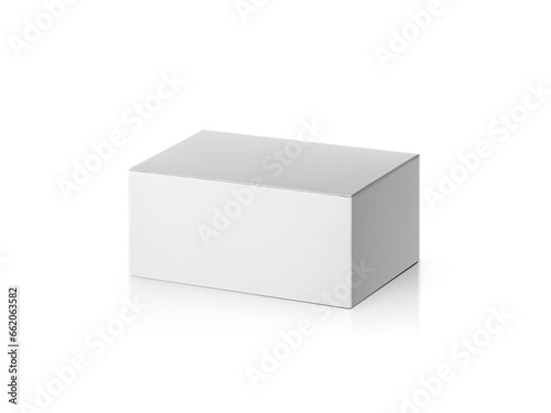 blank packaging white paper cardboard box, transparent background