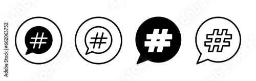 Hashtag icon vector. hashtag simbols
