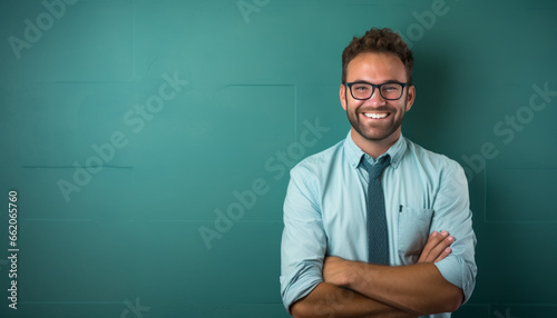 Capturing the Essence of Confidence in a Mature Man's Closeup Portrait - The Handsome Hipster Guy's Expressive Face