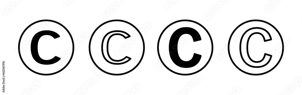 Copyright icon vector. copyright symbol Copyright icon vector. copyright symbol