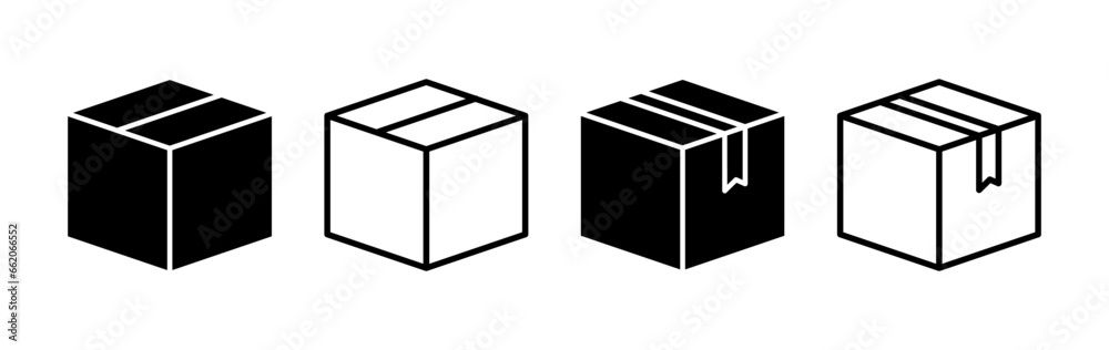 Box icon vector. Box sign. delivery package. parcel box. Box icon vector. Box sign. delivery package. parcel box.