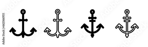 Anchor icon vector. Anchor sign. marine symbol