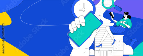 Home loan flat vector concept operation illustration
