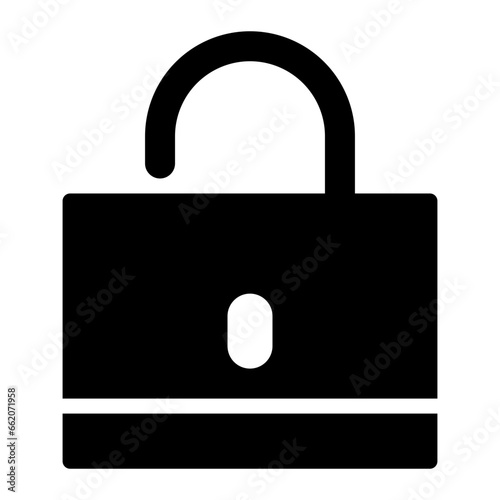 unlock glyph icon