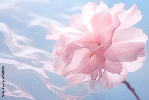 Areal view of swirl transparent lotus flowers and petals. wallpaper concept.