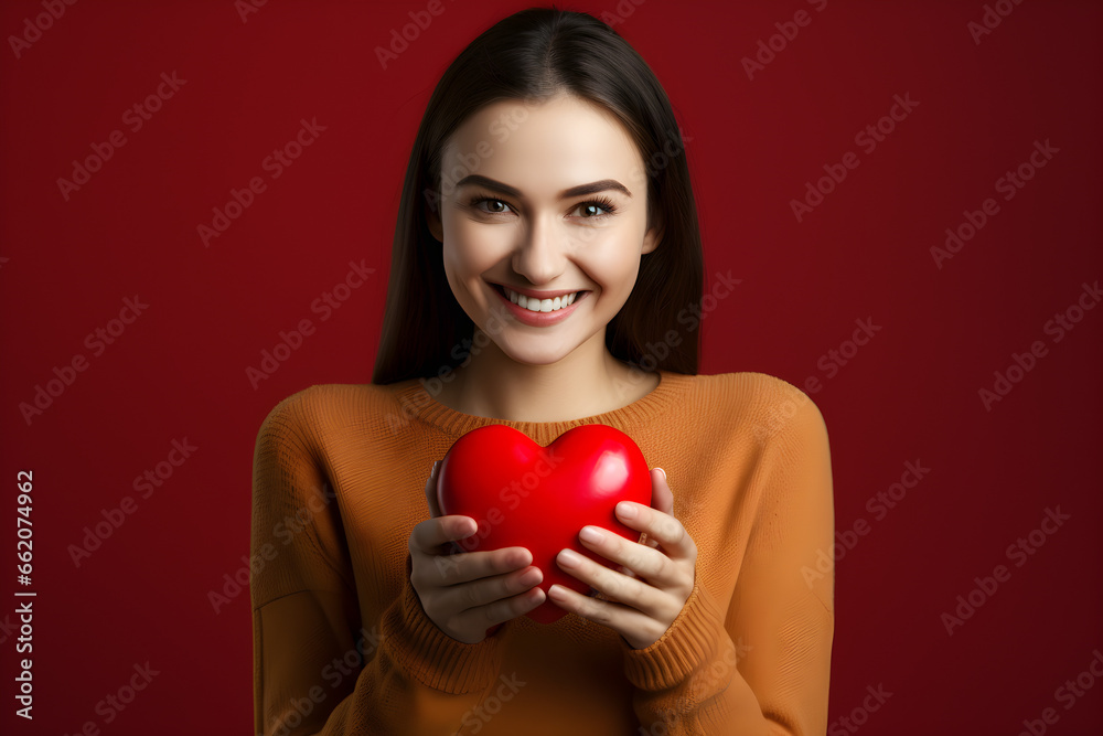 Heartfelt Love, Tender Hands Embracing a Red Heart on Valentine's Day Heartfelt Love, Tender Hands Embracing a Red Heart on Valentine's Day