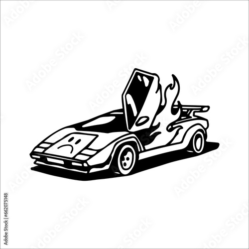 vector illustration of sports car