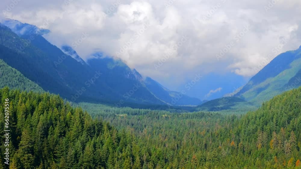 Aerial view of Canadian mountain landscape in cloudy day. Taken near Vancouver Aerial view of Canadian mountain landscape in cloudy day. Taken near Vancouver