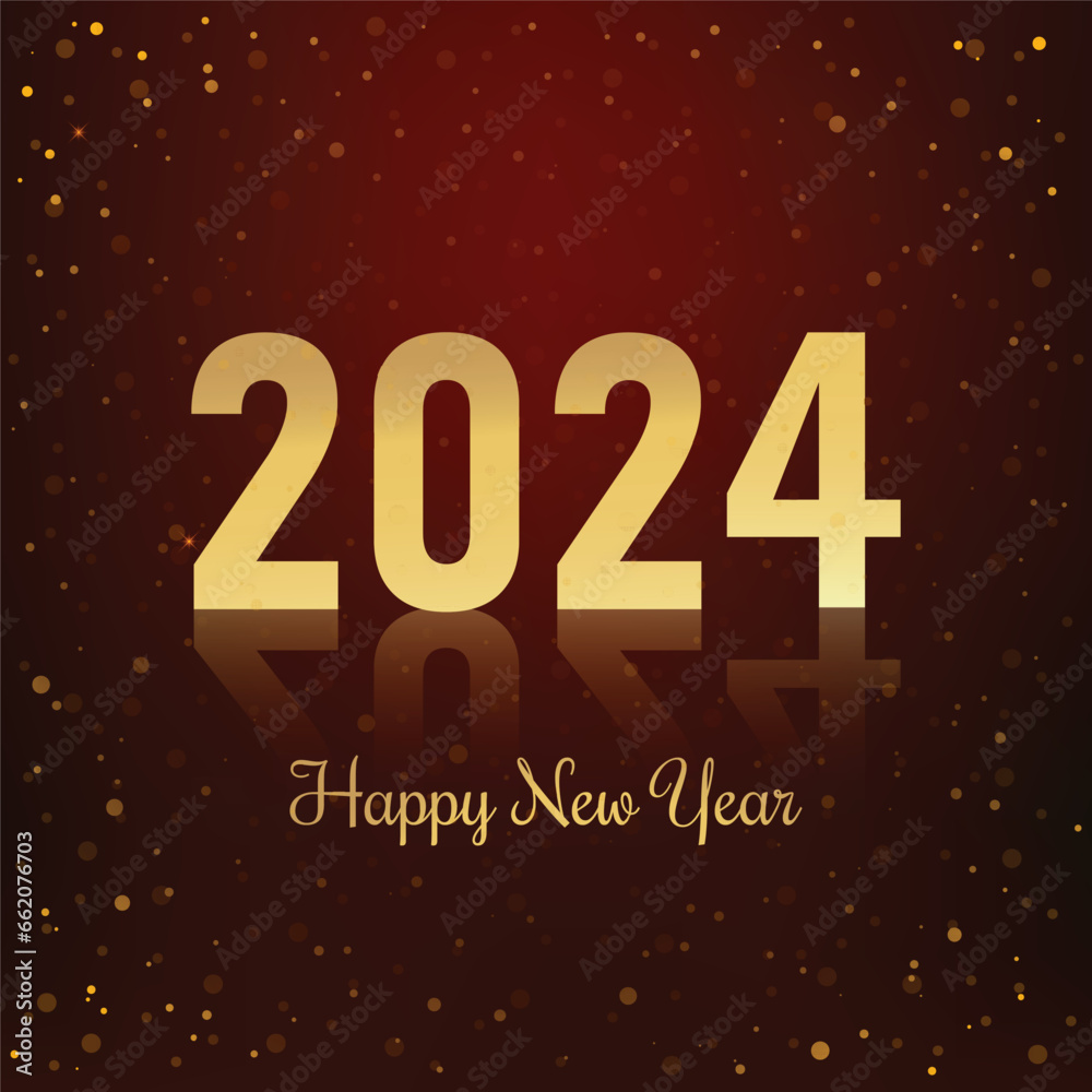 2024 happy new year greeting card holiday background