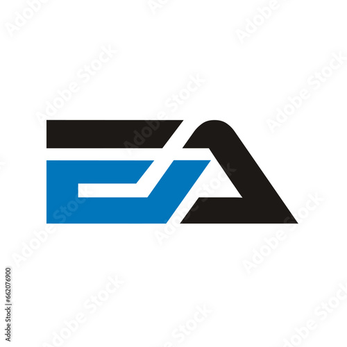 Letter EA modern simple design vector