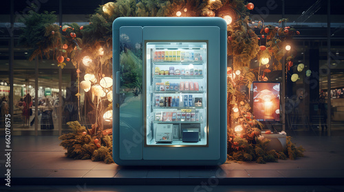 Delightful Vending Machine Dispensing a Wide Array of Tempting Gifts, Delicious Candy, and Mouthwatering Snacks to Satisfy Your Cravings and Sweet Tooth photo