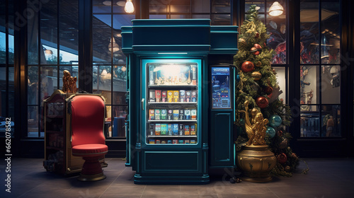 Delightful Vending Machine Dispensing a Wide Array of Tempting Gifts, Delicious Candy, and Mouthwatering Snacks to Satisfy Your Cravings and Sweet Tooth photo