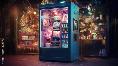 Delightful Vending Machine Dispensing a Wide Array of Tempting Gifts, Delicious Candy, and Mouthwatering Snacks to Satisfy Your Cravings and Sweet Tooth