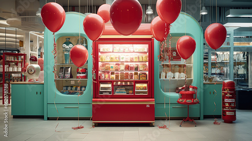 Delightful Vending Machine Dispensing a Wide Array of Tempting Gifts, Delicious Candy, and Mouthwatering Snacks to Satisfy Your Cravings and Sweet Tooth photo