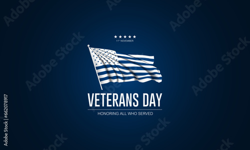 Happy Veterans Day United States of America background vector illustration