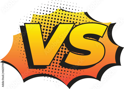 VS. Versus letter logo. Battle vs match, game