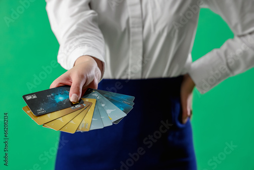 Young businesswoman with cr...