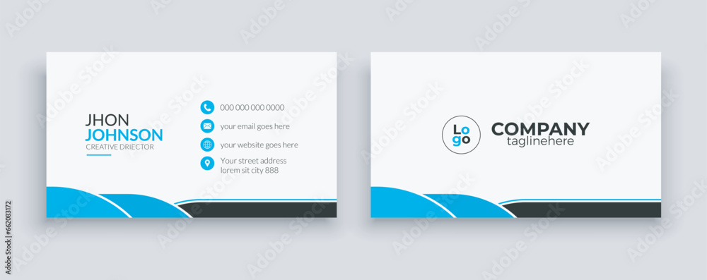 minimalist corporate timeless business card design / stylish visiting card design