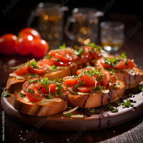 bruschetta with tomato and olive oil