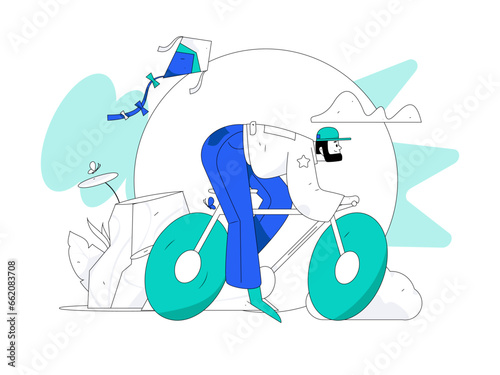 24 solar terms: Beginning of spring, rain, awakening of insects, spring breeze, Qingming Festival, Grain Rain, flat character vector concept operation hand-drawn illustration
