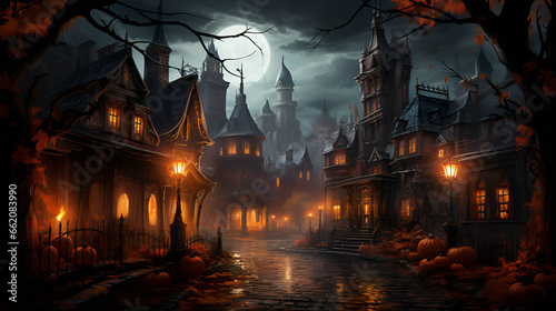 Haunted houses halloween