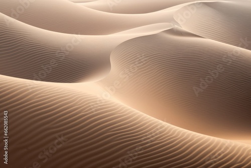 A vast desert landscape with towering sand dunes © pham