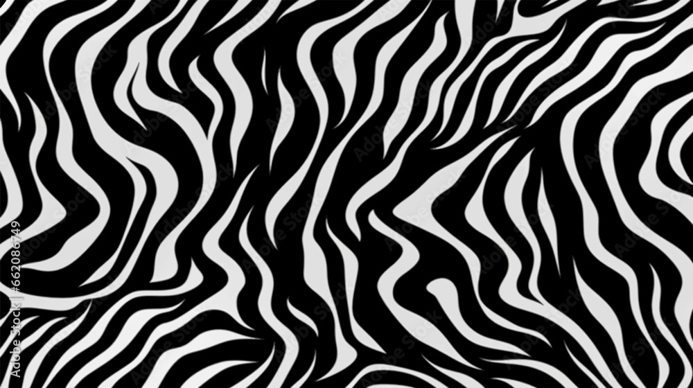 Abstract zebra skin pattern background. Zebra print, animal skin, tiger stripes, abstract pattern, line background, fabric. Monochrome hand drawn for poster, banner. Black and white artwork Vector. Abstract zebra skin pattern background. Zebra print, animal skin, tiger stripes, abstract pattern, line background, fabric. Monochrome hand drawn for poster, banner. Black and white artwork Vector.