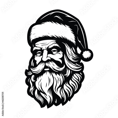 Silhouette of santa claus christmas