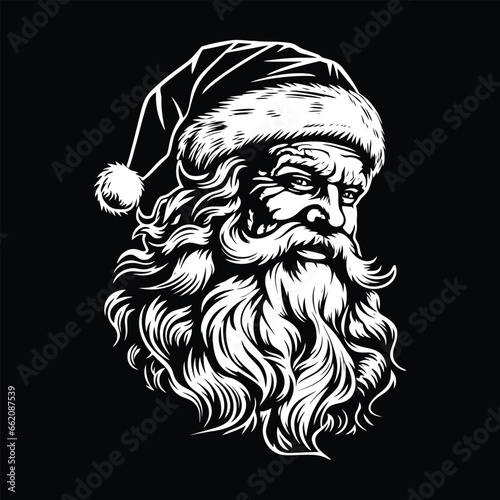 Silhouette of santa claus christmas
