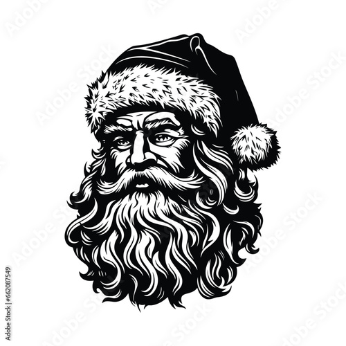 Silhouette of santa claus christmas
