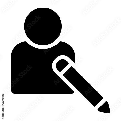 pencil glyph icon
