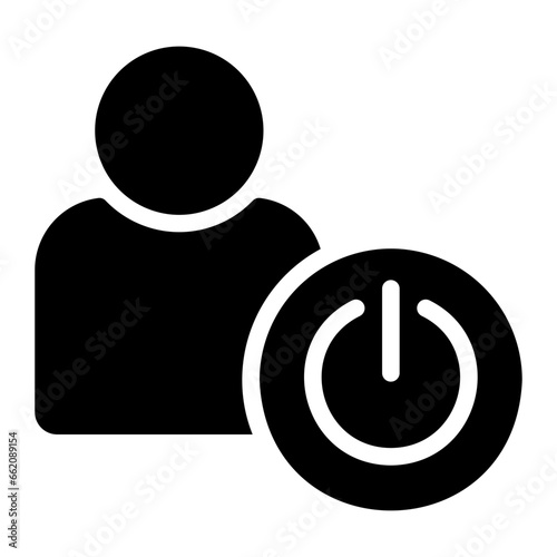 shutdown glyph icon