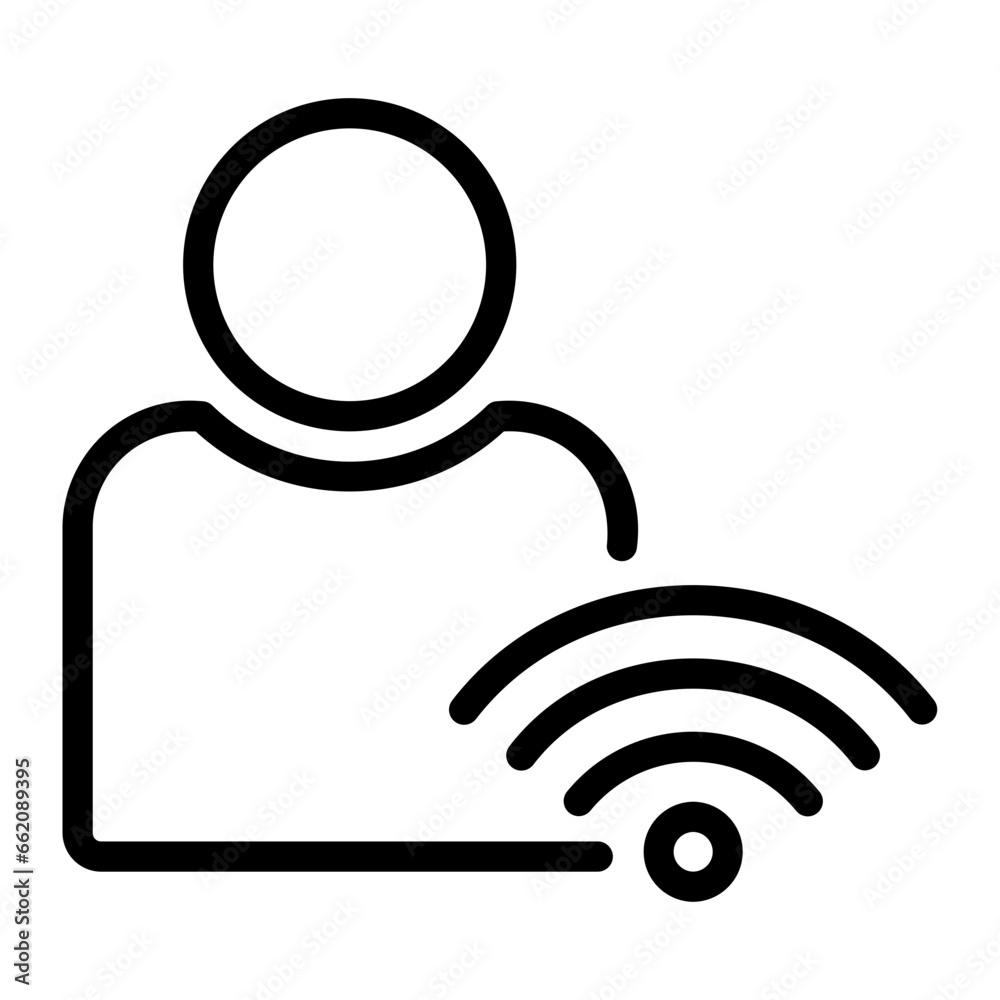 wireless line icon wireless line icon