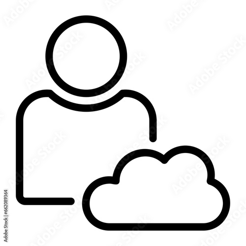 cloud line icon