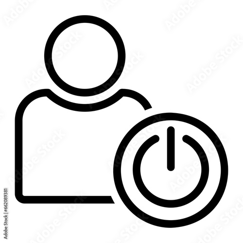 shutdown line icon