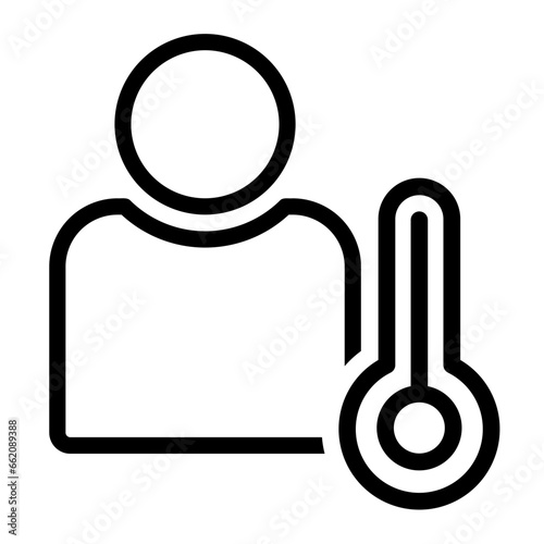 termometer line icon