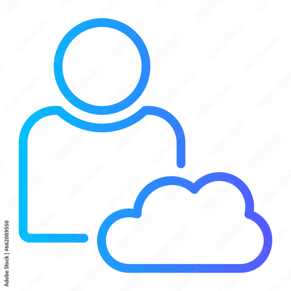 cloud gradient icon cloud gradient icon