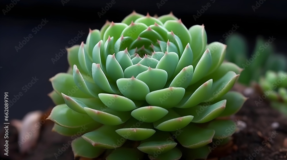 Close up of green cactus succulents. Close up of green cactus succulents.