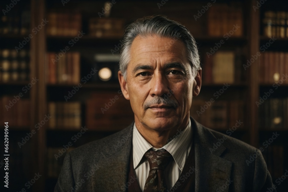 A professor in a library A professor in a library