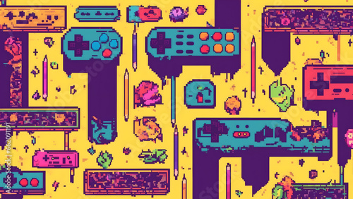 pattern with graffiti on wall