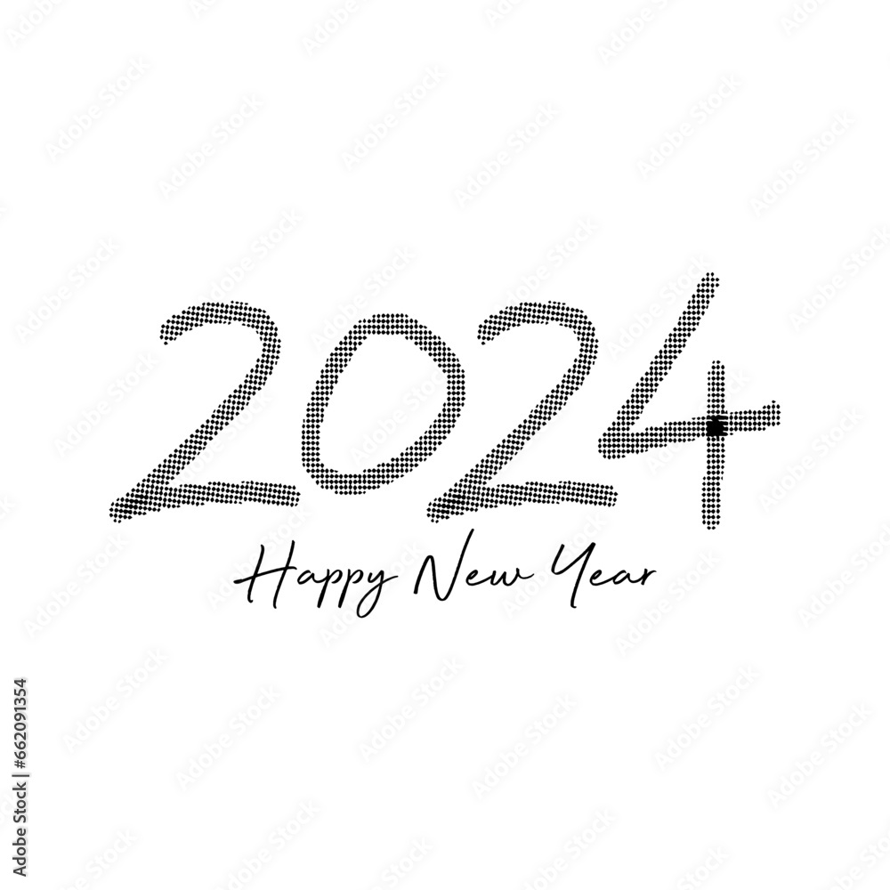 Happy New Year 2024. Greeting card. Vector illustration. Happy New Year 2024. Greeting card. Vector illustration.