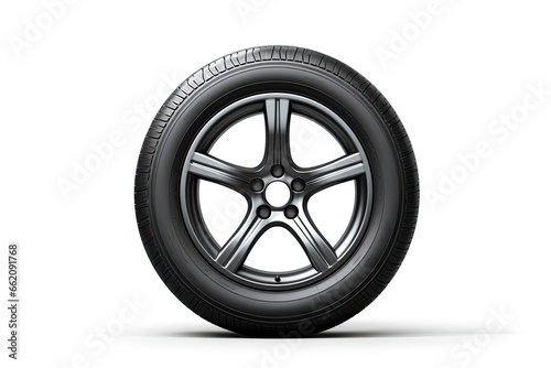 car wheel isolated on a white background photo