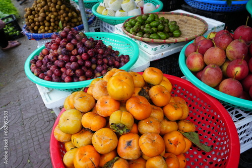 Colorful Vegetable and Fruits at Sapa Market in Sapa  Vietnam -                                           