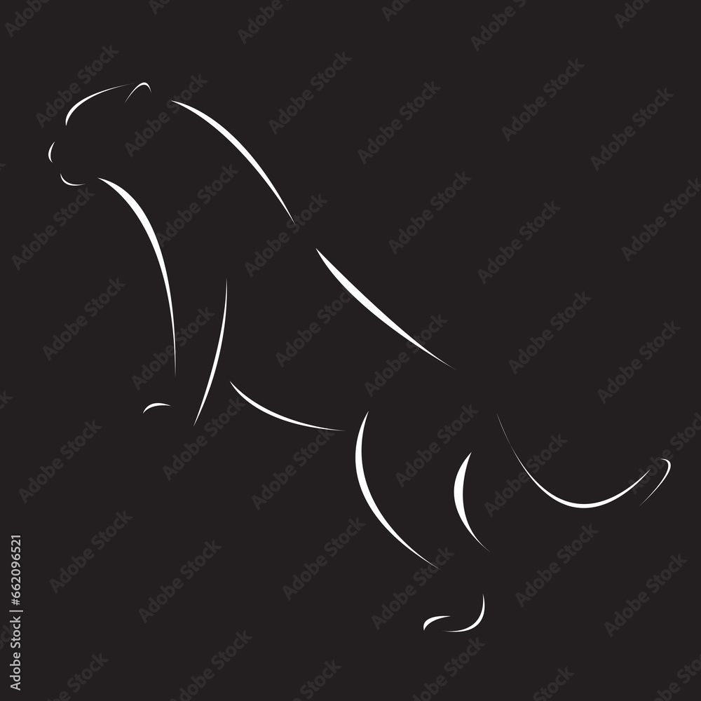 Fototapeta premium BLACK AND WHITE TIGER LOGO