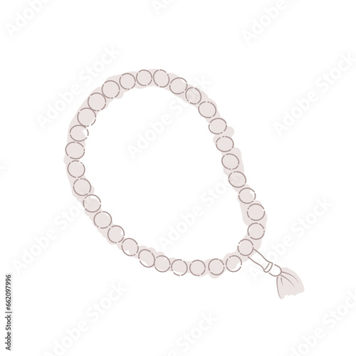 Prayer Beads Line Art Illustration
