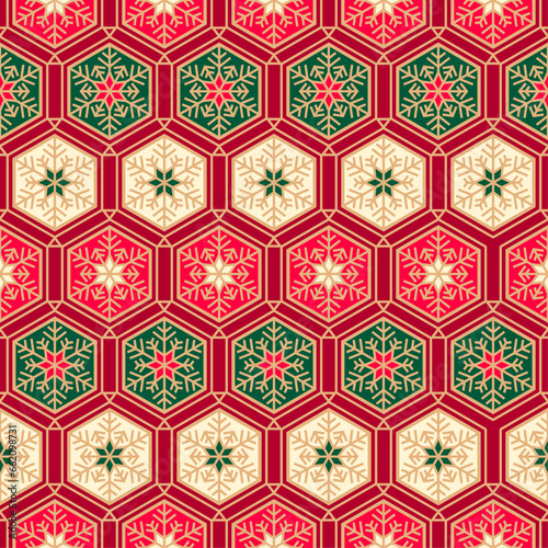 Geometric pattern for christmas and new year holidays. Snowflakes elements luxury styled design pattern.